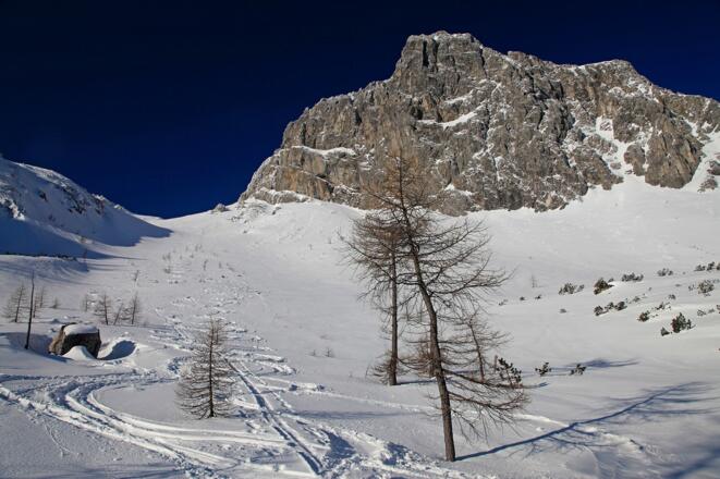 Geniale Hänge: die Gamsböden unter der Permuthwand