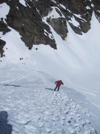 steiler Nordgratanstieg