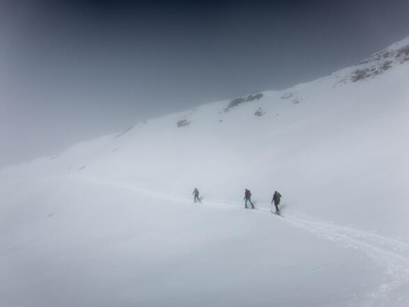 Um die Moränenkante herum
