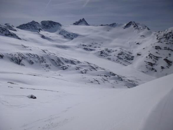 Blick über den Schalfferner zur Hinteren Schwärze