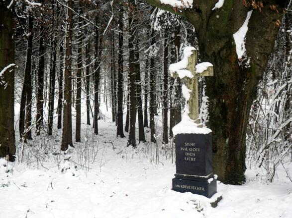 Wegkreuz Süd ~477m, gerade drüber.