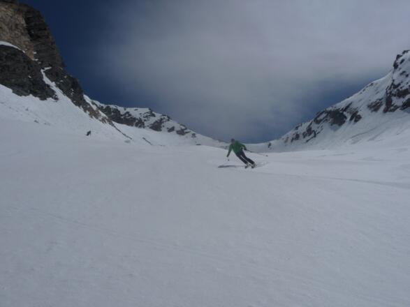 Abfahrt über den Rotmoosferner