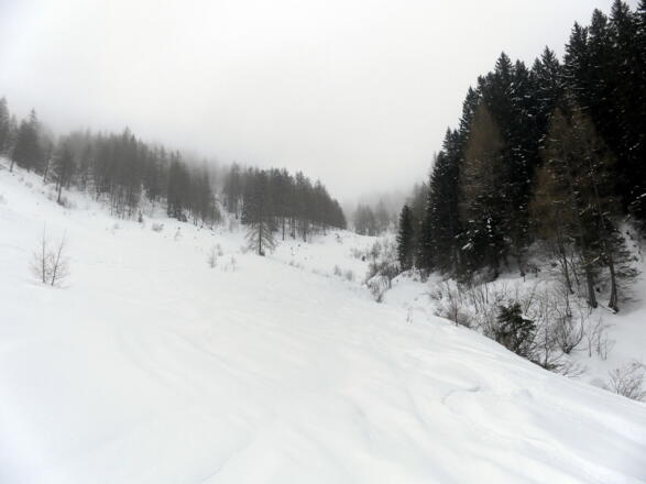 Anstieg im linken Graben