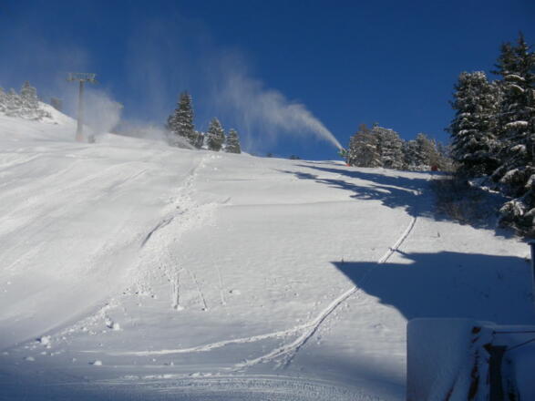 Anstieg neben den entstehenden Pisten