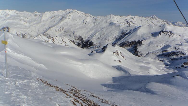 Hier nochmals der Blick zurück über unser Aufstiegsgelände