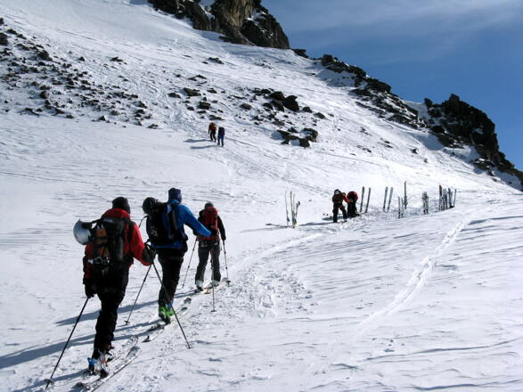 Das Skidepot in der Buinlücke wird erreicht!