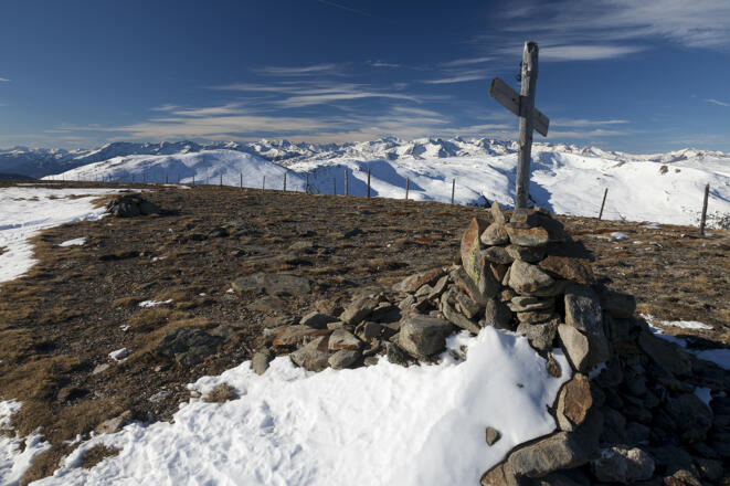 Der abgeblasene Gipfel der Zechnerhöhe