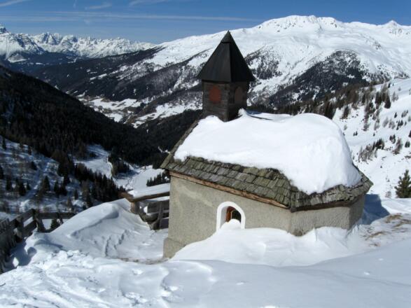 Die kleine Kapelle direkt unterhalb der Möslalm, die schon weithin sichtbar war.