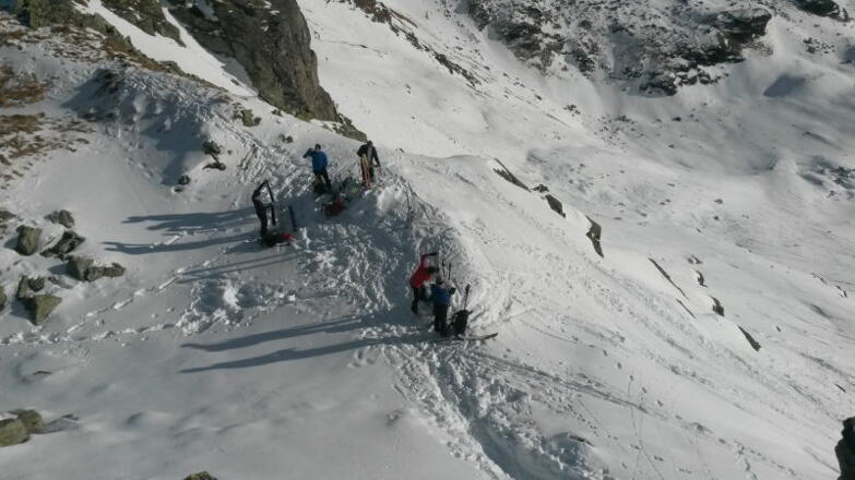 Gipfelblick zum Skidepot