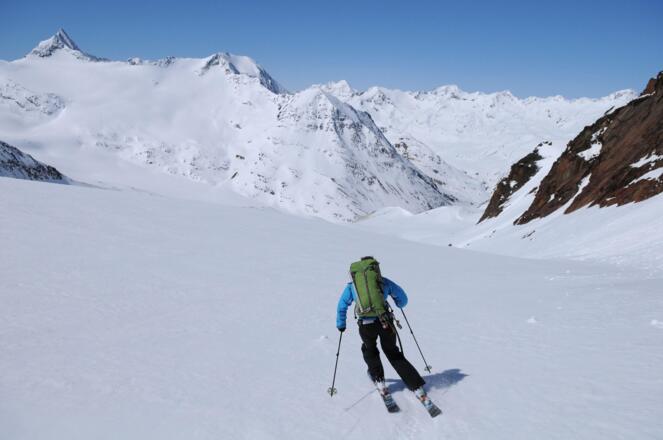 Abfahrt vom Schalfkogel zur Martin-Busch-Hütte
