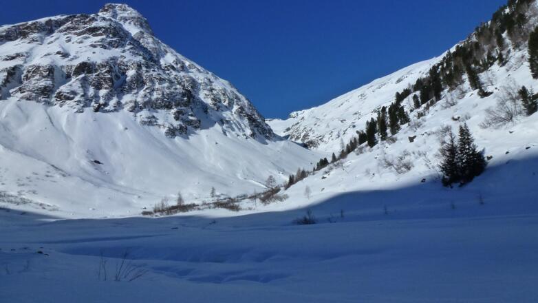 Abfahrtvariante dem Viltragenbach entlang