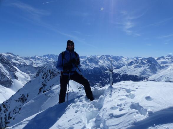 Am Gipfel der 3148 m hohen Murkarspitze.
