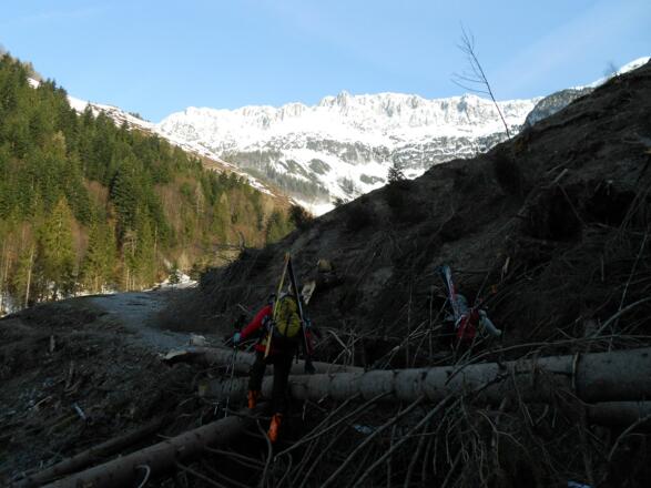 erste Schwierigkeiten beim Anstieg
