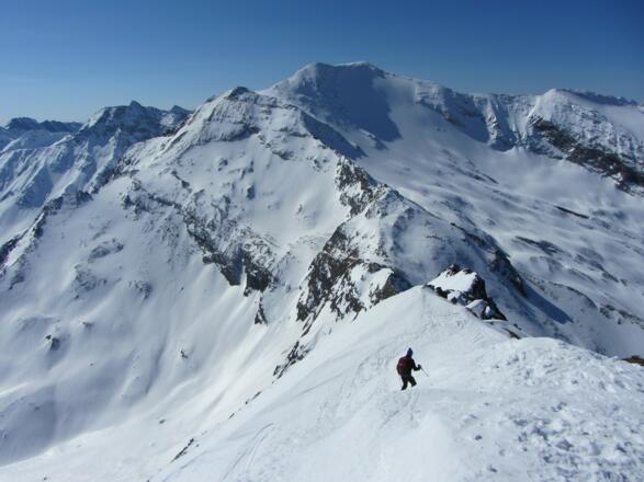 Abfahrt in die Südflanke, geht sicher nur selten!