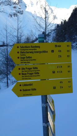 Abzweigung Gletscherweg - Brücke Gschlößbach