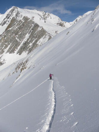 Rosshuf jenseits des Hinteren Umbaltörls aus dem Gipfelhang