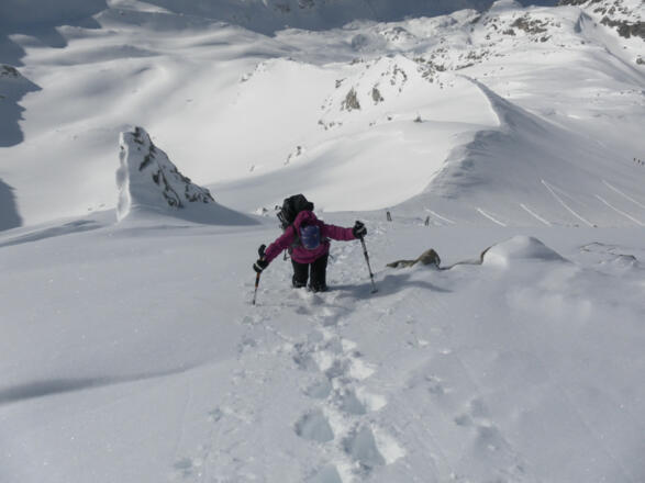 Steilanstieg zum Südgrat