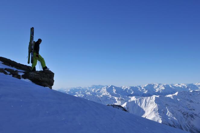 Similaun: Blick Richtung Südtirol