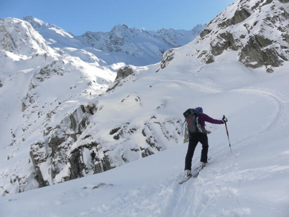 Querung des Felsriegels nach links