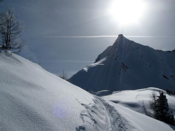 Die Hohe Warte zum Greifen nahe aber unerreichbar von dieser Seite.