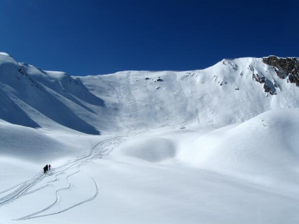 Der wunderschöne steile Schlußhang.