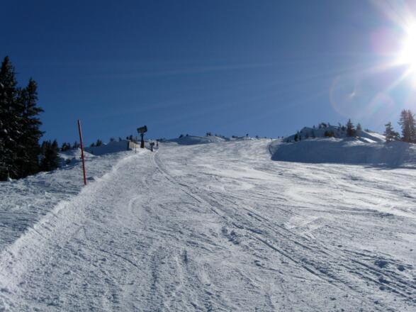 Weiterhin relativ steil geht es in südlicher Richtung aufwärts.