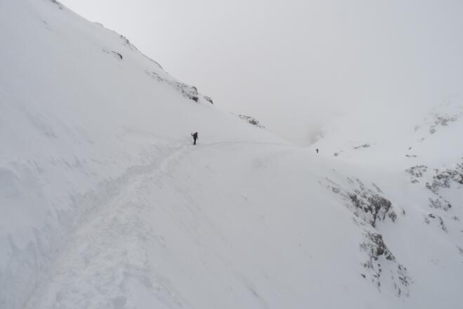 Die nicht ganz unproblematische Querung.