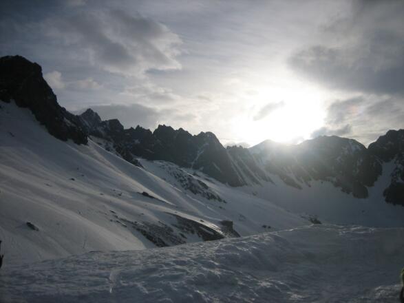 Morgenstimmung auf der Stüdlhütte.