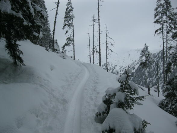 Teilweise steil aufwärts