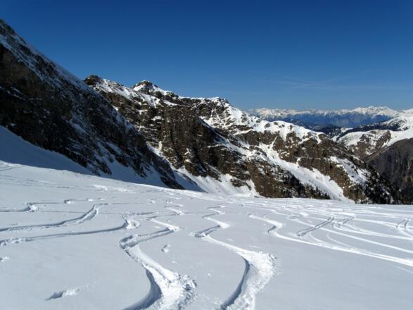 Traumhaftes Abfahrtsgelände.