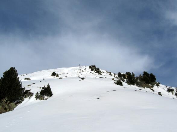 Schönes mäßig steiles Aufstiegsgelände.