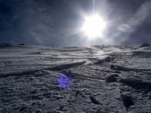 Traumhafte Pulverabfahrt.