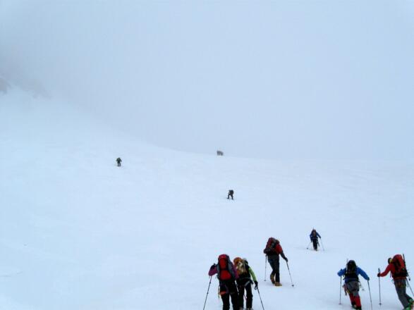 Aufstieg zum Glocknerleitl.
