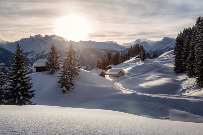 Winterimpressionen am Fritzensee in Bartholomäberg