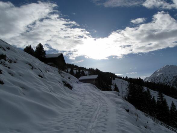 Die Hütten der Hochsinnalm.