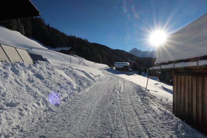 Kristbergbahn Bergstation in Richtung Panoramagasthof