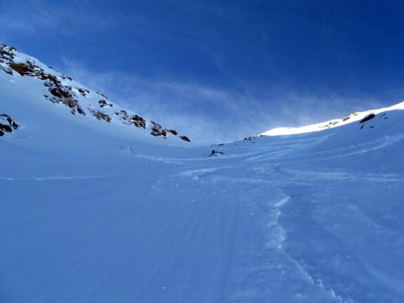 Schlußhang in die Scharte.