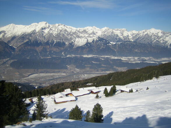 Blick auf das Almdorf