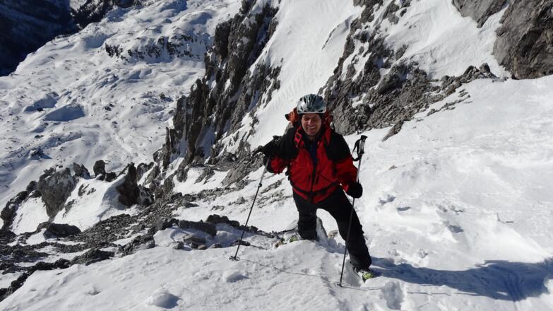 Knapp unterhalb des Gipfels