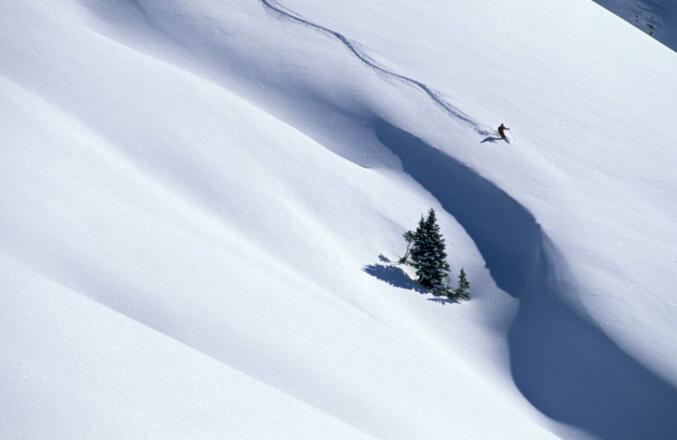 Variante: die Abfahrt direkt über die Südwestflanke