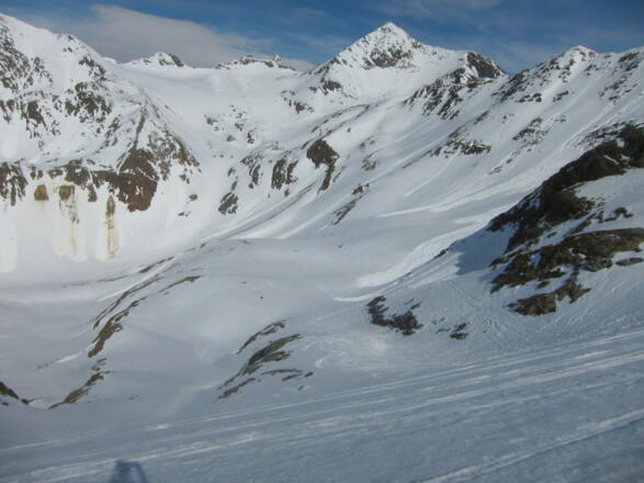 Blick Richtung Gaißkarferner und Eisjoch