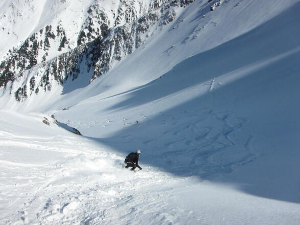 Wechsel vom Schneetal in &quot;die Grießer&quot; auf ca. 2460 m.