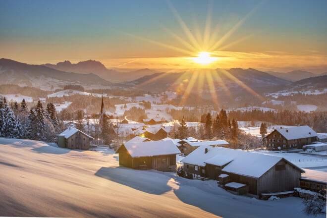 Sonnenuntergang in Riefensberg