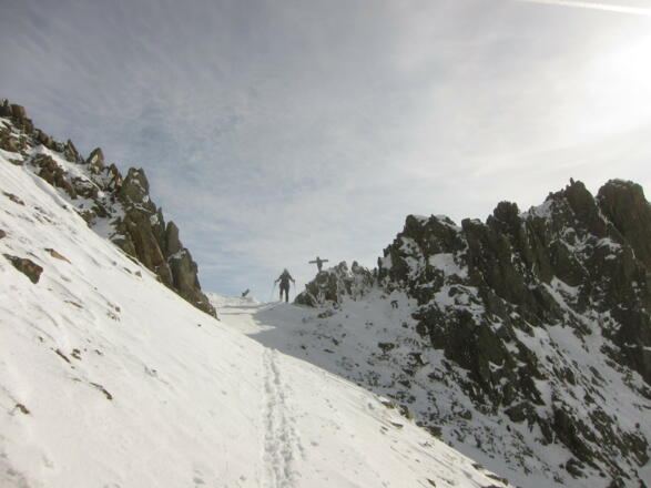 Die letzten Meter zum Kreuzjoch.
