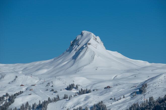 Damülser Mittagspitze im Winter
