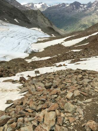 Abstieg vom Ramoljoch durch Blockgelände