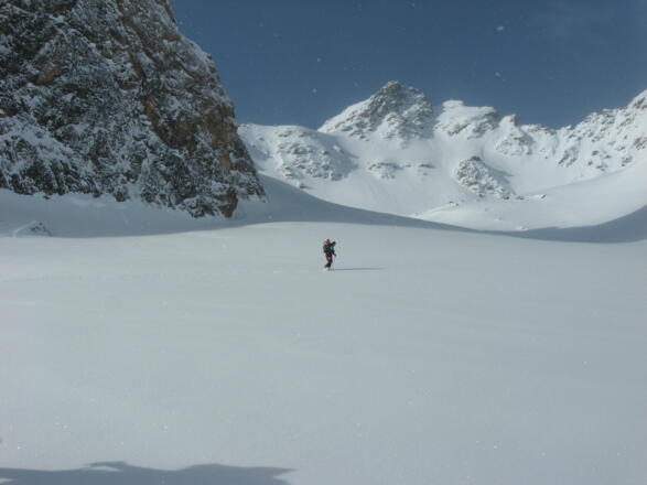 Unberührte Natur an diesem Morgen auf dem Weg zur ritzen Joch.