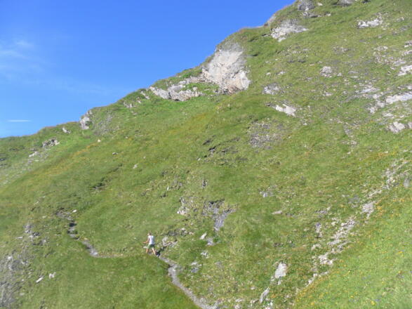 Querung aus der Scharte zum Südgrat