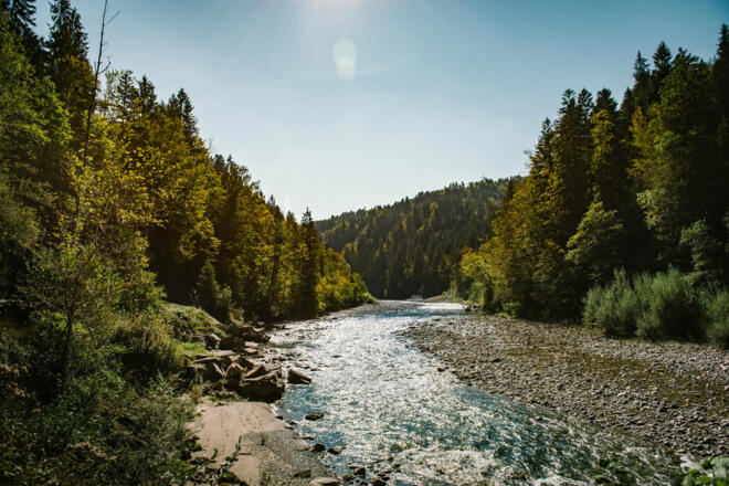 Die Bregenzerache mit schönen Badeplätzen