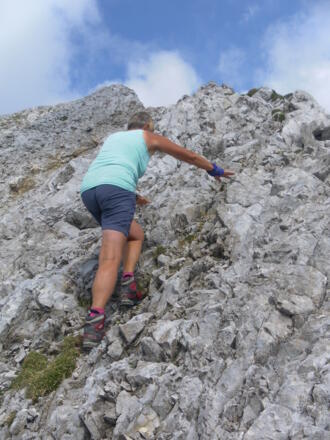 leichte Gratkletterei